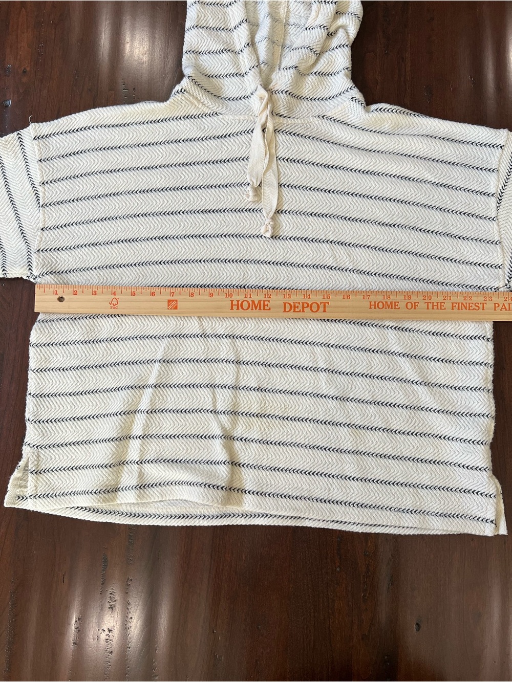 J. Crew Cream Striped Hoodie Pullover - Picture 4 of 7